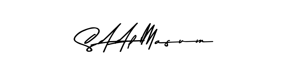 This is the best signature style for the S A Al Masum name. Also you like these signature font (Asem Kandis PERSONAL USE). Mix name signature. S A Al Masum signature style 9 images and pictures png