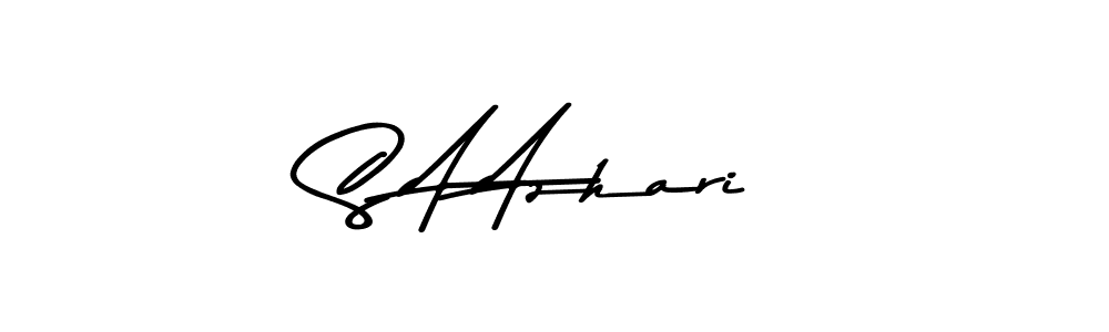 S A Azhari stylish signature style. Best Handwritten Sign (Asem Kandis PERSONAL USE) for my name. Handwritten Signature Collection Ideas for my name S A Azhari. S A Azhari signature style 9 images and pictures png