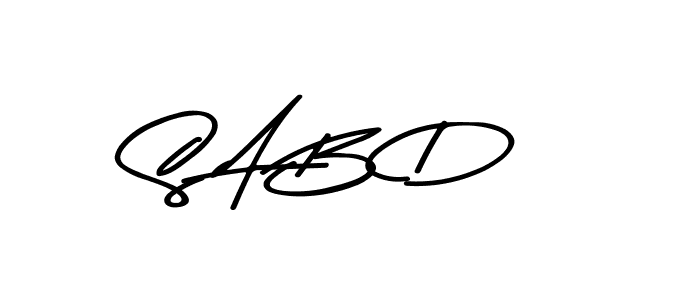 Also we have S A B D name is the best signature style. Create professional handwritten signature collection using Asem Kandis PERSONAL USE autograph style. S A B D signature style 9 images and pictures png