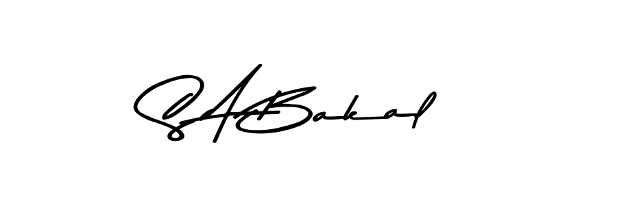 Create a beautiful signature design for name S A Bakal. With this signature (Asem Kandis PERSONAL USE) fonts, you can make a handwritten signature for free. S A Bakal signature style 9 images and pictures png