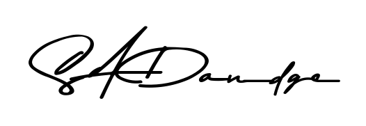 Generate high-definition signature styles for S A Dandge. The Asem Kandis PERSONAL USE typeface ensures crisp legibility and sophisticated design. S A Dandge signature style 9 images and pictures png