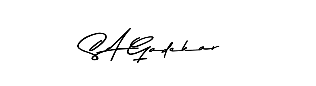 You should practise on your own different ways (Asem Kandis PERSONAL USE) to write your name (S A Gadekar) in signature. don't let someone else do it for you. S A Gadekar signature style 9 images and pictures png