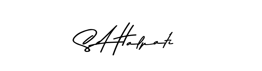 Use a signature maker to create a handwritten signature online. With this signature software, you can design (Asem Kandis PERSONAL USE) your own signature for name S A Halpati. S A Halpati signature style 9 images and pictures png