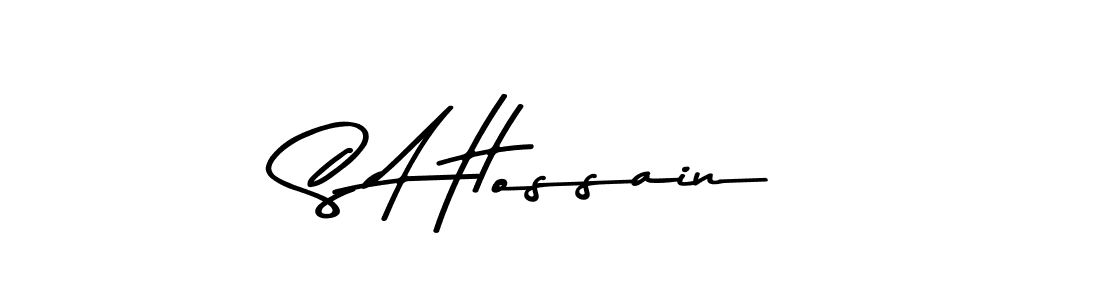 Create a beautiful signature design for name S A Hossain. With this signature (Asem Kandis PERSONAL USE) fonts, you can make a handwritten signature for free. S A Hossain signature style 9 images and pictures png