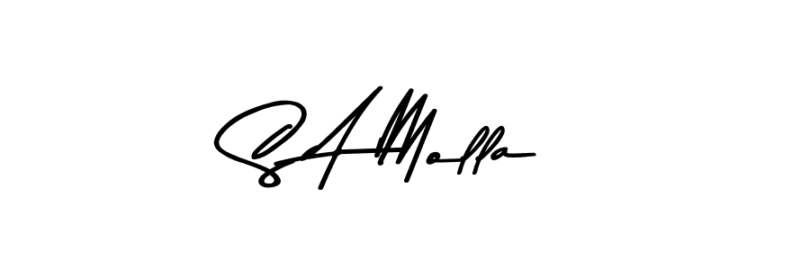 S A Molla stylish signature style. Best Handwritten Sign (Asem Kandis PERSONAL USE) for my name. Handwritten Signature Collection Ideas for my name S A Molla. S A Molla signature style 9 images and pictures png