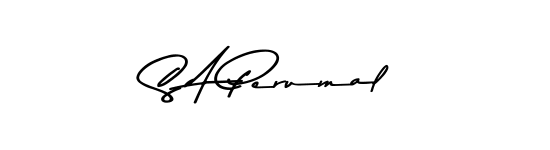 Make a beautiful signature design for name S A Perumal. With this signature (Asem Kandis PERSONAL USE) style, you can create a handwritten signature for free. S A Perumal signature style 9 images and pictures png