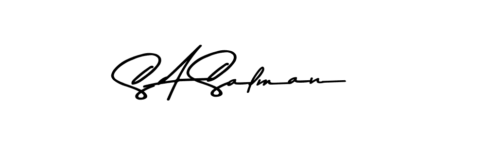 Design your own signature with our free online signature maker. With this signature software, you can create a handwritten (Asem Kandis PERSONAL USE) signature for name S A Salman. S A Salman signature style 9 images and pictures png