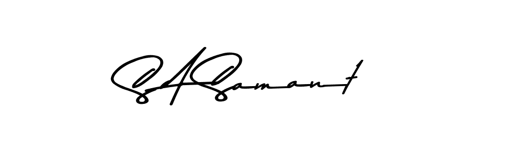 Design your own signature with our free online signature maker. With this signature software, you can create a handwritten (Asem Kandis PERSONAL USE) signature for name S A Samant. S A Samant signature style 9 images and pictures png