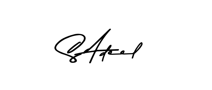 This is the best signature style for the S Adeel name. Also you like these signature font (Asem Kandis PERSONAL USE). Mix name signature. S Adeel signature style 9 images and pictures png