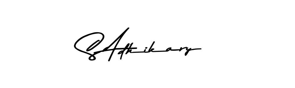 How to make S Adhikary name signature. Use Asem Kandis PERSONAL USE style for creating short signs online. This is the latest handwritten sign. S Adhikary signature style 9 images and pictures png