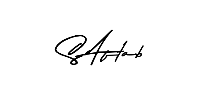 You should practise on your own different ways (Asem Kandis PERSONAL USE) to write your name (S Aftab) in signature. don't let someone else do it for you. S Aftab signature style 9 images and pictures png