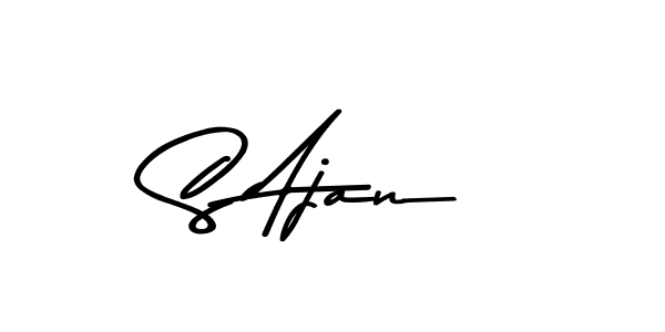 Use a signature maker to create a handwritten signature online. With this signature software, you can design (Asem Kandis PERSONAL USE) your own signature for name S Ajan. S Ajan signature style 9 images and pictures png