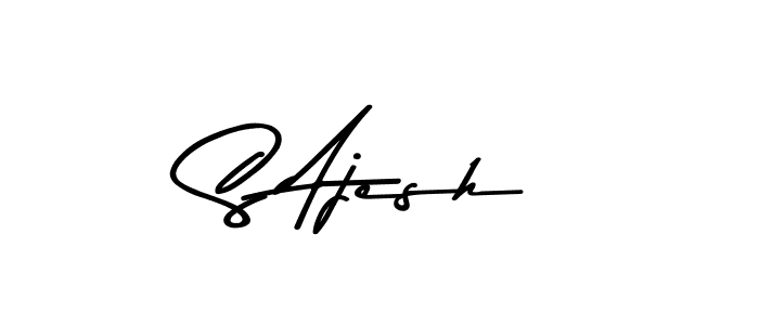 Similarly Asem Kandis PERSONAL USE is the best handwritten signature design. Signature creator online .You can use it as an online autograph creator for name S Ajesh. S Ajesh signature style 9 images and pictures png