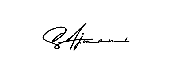 Design your own signature with our free online signature maker. With this signature software, you can create a handwritten (Asem Kandis PERSONAL USE) signature for name S Ajmani. S Ajmani signature style 9 images and pictures png