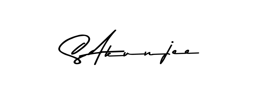 How to make S Akunjee signature? Asem Kandis PERSONAL USE is a professional autograph style. Create handwritten signature for S Akunjee name. S Akunjee signature style 9 images and pictures png