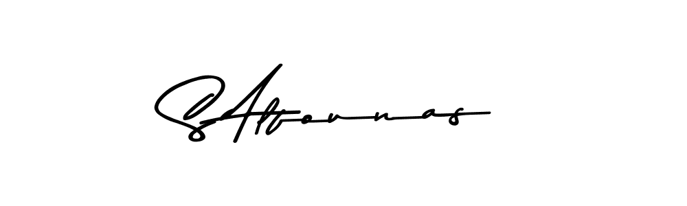 You should practise on your own different ways (Asem Kandis PERSONAL USE) to write your name (S Alfounas) in signature. don't let someone else do it for you. S Alfounas signature style 9 images and pictures png