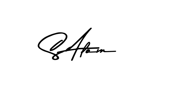 if you are searching for the best signature style for your name S Alom. so please give up your signature search. here we have designed multiple signature styles  using Asem Kandis PERSONAL USE. S Alom signature style 9 images and pictures png