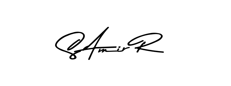 The best way (Asem Kandis PERSONAL USE) to make a short signature is to pick only two or three words in your name. The name S Amir R include a total of six letters. For converting this name. S Amir R signature style 9 images and pictures png