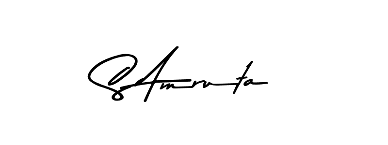 You should practise on your own different ways (Asem Kandis PERSONAL USE) to write your name (S Amruta) in signature. don't let someone else do it for you. S Amruta signature style 9 images and pictures png