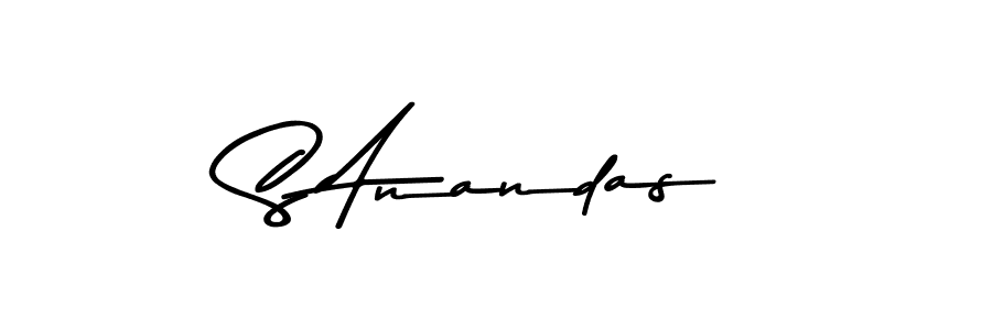 You should practise on your own different ways (Asem Kandis PERSONAL USE) to write your name (S Anandas) in signature. don't let someone else do it for you. S Anandas signature style 9 images and pictures png