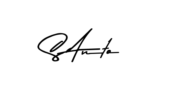 Design your own signature with our free online signature maker. With this signature software, you can create a handwritten (Asem Kandis PERSONAL USE) signature for name S Anto. S Anto signature style 9 images and pictures png