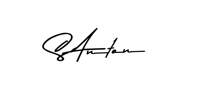 The best way (Asem Kandis PERSONAL USE) to make a short signature is to pick only two or three words in your name. The name S Anton include a total of six letters. For converting this name. S Anton signature style 9 images and pictures png