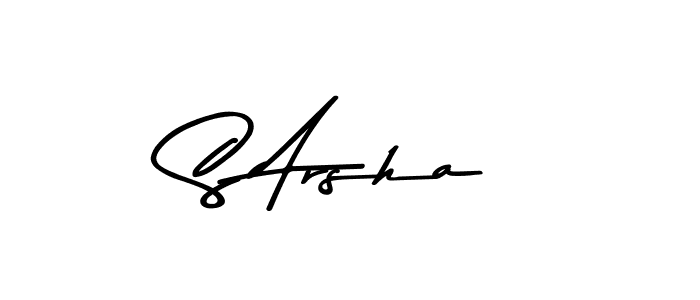 Make a beautiful signature design for name S Arsha. Use this online signature maker to create a handwritten signature for free. S Arsha signature style 9 images and pictures png