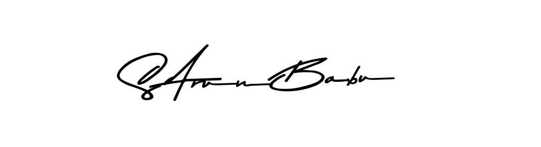 Make a beautiful signature design for name S Arun Babu. With this signature (Asem Kandis PERSONAL USE) style, you can create a handwritten signature for free. S Arun Babu signature style 9 images and pictures png
