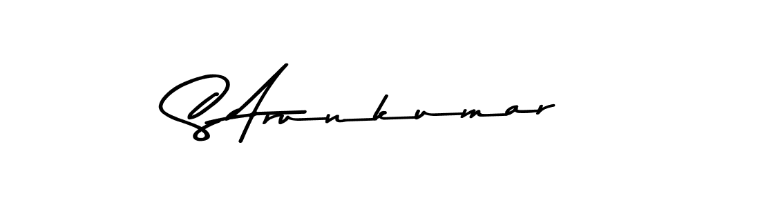 Make a beautiful signature design for name S Arunkumar. With this signature (Asem Kandis PERSONAL USE) style, you can create a handwritten signature for free. S Arunkumar signature style 9 images and pictures png