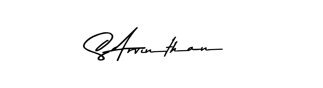 Use a signature maker to create a handwritten signature online. With this signature software, you can design (Asem Kandis PERSONAL USE) your own signature for name S Arvinthan. S Arvinthan signature style 9 images and pictures png