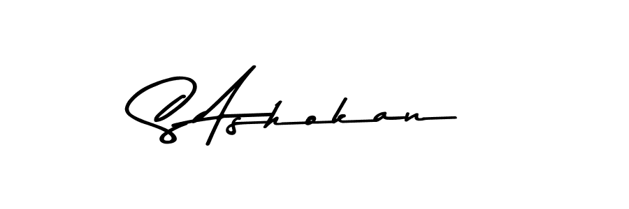 How to make S Ashokan name signature. Use Asem Kandis PERSONAL USE style for creating short signs online. This is the latest handwritten sign. S Ashokan signature style 9 images and pictures png