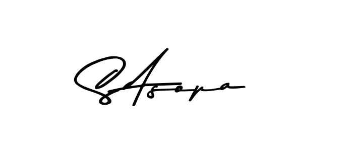Create a beautiful signature design for name S Asopa. With this signature (Asem Kandis PERSONAL USE) fonts, you can make a handwritten signature for free. S Asopa signature style 9 images and pictures png