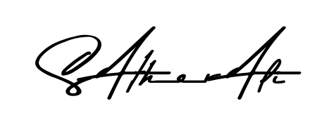 A modern signature idea for name S Ather Ali using Asem Kandis PERSONAL USE font. Clean strokes and elegant curves make it stand out instantly. S Ather Ali signature style 9 images and pictures png