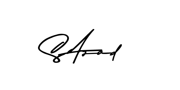 This is the best signature style for the S Azad name. Also you like these signature font (Asem Kandis PERSONAL USE). Mix name signature. S Azad signature style 9 images and pictures png