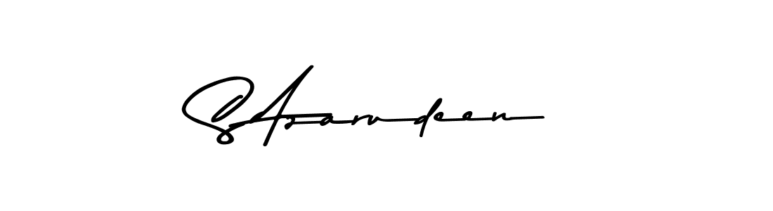 How to make S Azarudeen name signature. Use Asem Kandis PERSONAL USE style for creating short signs online. This is the latest handwritten sign. S Azarudeen signature style 9 images and pictures png