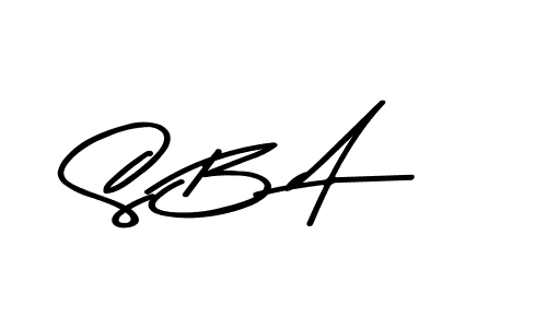 Also we have S B A name is the best signature style. Create professional handwritten signature collection using Asem Kandis PERSONAL USE autograph style. S B A signature style 9 images and pictures png