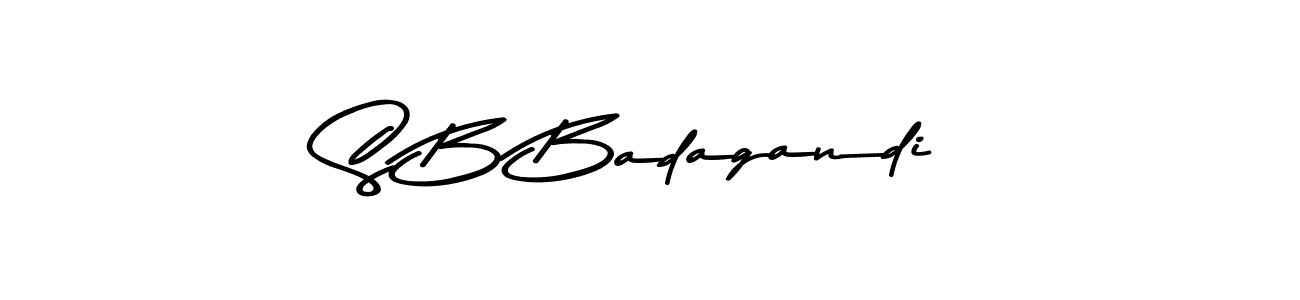 How to make S B Badagandi signature? Asem Kandis PERSONAL USE is a professional autograph style. Create handwritten signature for S B Badagandi name. S B Badagandi signature style 9 images and pictures png