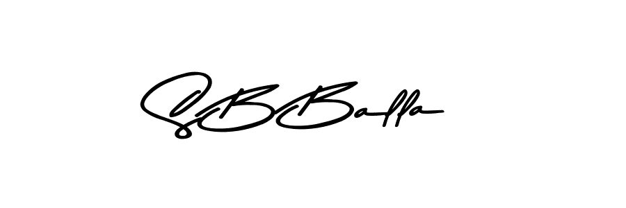 Create a beautiful signature design for name S B Balla. With this signature (Asem Kandis PERSONAL USE) fonts, you can make a handwritten signature for free. S B Balla signature style 9 images and pictures png