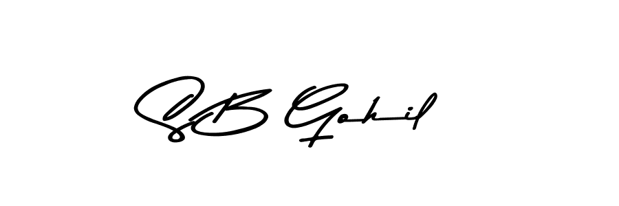 Asem Kandis PERSONAL USE is a professional signature style that is perfect for those who want to add a touch of class to their signature. It is also a great choice for those who want to make their signature more unique. Get S B Gohil name to fancy signature for free. S B Gohil signature style 9 images and pictures png