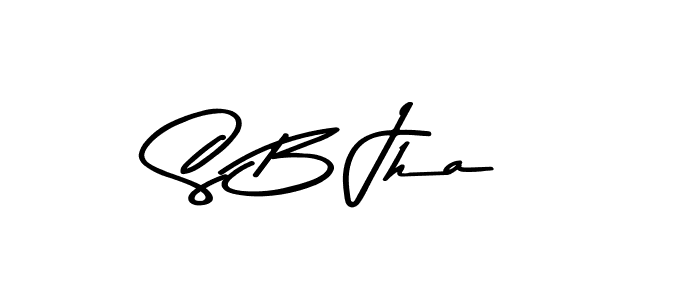 Create a beautiful signature design for name S B Jha. With this signature (Asem Kandis PERSONAL USE) fonts, you can make a handwritten signature for free. S B Jha signature style 9 images and pictures png