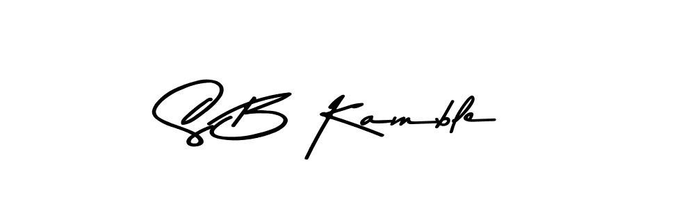 How to make S B Kamble signature? Asem Kandis PERSONAL USE is a professional autograph style. Create handwritten signature for S B Kamble name. S B Kamble signature style 9 images and pictures png