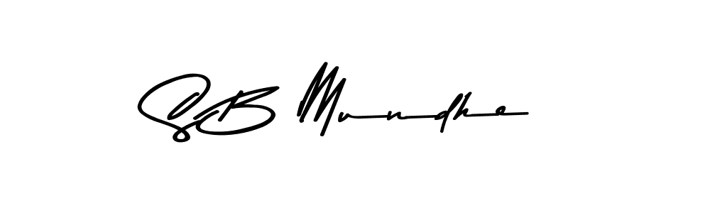 Make a beautiful signature design for name S B Mundhe. With this signature (Asem Kandis PERSONAL USE) style, you can create a handwritten signature for free. S B Mundhe signature style 9 images and pictures png