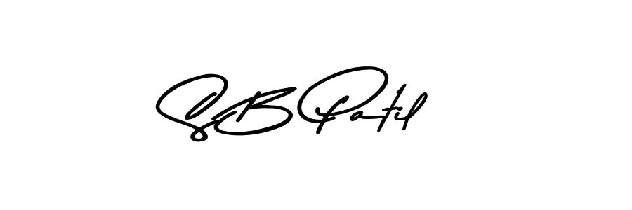 How to make S B Patil name signature. Use Asem Kandis PERSONAL USE style for creating short signs online. This is the latest handwritten sign. S B Patil signature style 9 images and pictures png