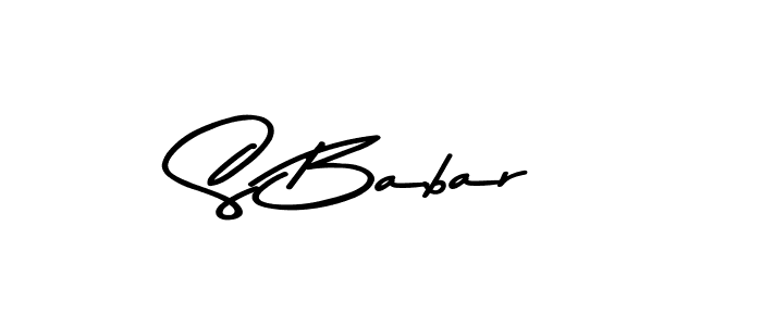 Also You can easily find your signature by using the search form. We will create S Babar name handwritten signature images for you free of cost using Asem Kandis PERSONAL USE sign style. S Babar signature style 9 images and pictures png