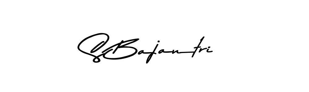 How to make S Bajantri name signature. Use Asem Kandis PERSONAL USE style for creating short signs online. This is the latest handwritten sign. S Bajantri signature style 9 images and pictures png