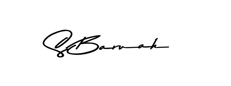 Create a beautiful signature design for name S Baruah. With this signature (Asem Kandis PERSONAL USE) fonts, you can make a handwritten signature for free. S Baruah signature style 9 images and pictures png