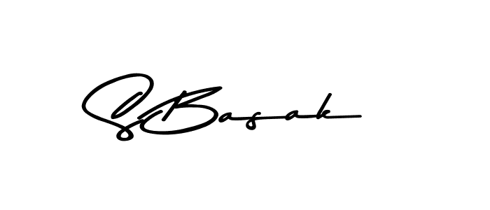 How to make S Basak name signature. Use Asem Kandis PERSONAL USE style for creating short signs online. This is the latest handwritten sign. S Basak signature style 9 images and pictures png