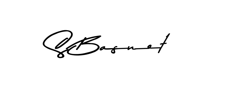 Use a signature maker to create a handwritten signature online. With this signature software, you can design (Asem Kandis PERSONAL USE) your own signature for name S Basnet. S Basnet signature style 9 images and pictures png