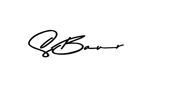 Create a beautiful signature design for name S Baur. With this signature (Asem Kandis PERSONAL USE) fonts, you can make a handwritten signature for free. S Baur signature style 9 images and pictures png