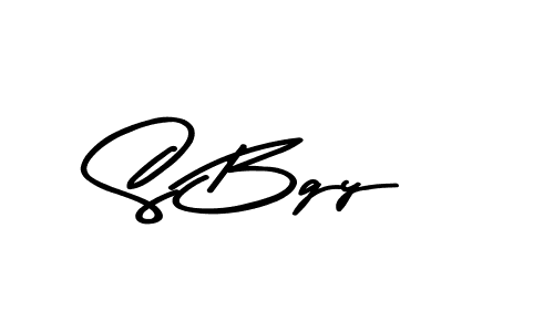 Also we have S Bgy name is the best signature style. Create professional handwritten signature collection using Asem Kandis PERSONAL USE autograph style. S Bgy signature style 9 images and pictures png